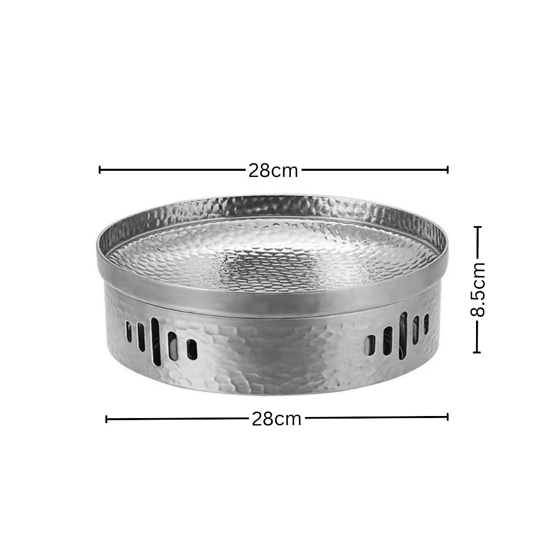 SOGA 28cm Hammered Texture Dry Pot in Natural Silver Color, a Kitchen Essential • LUZ-VICSoupPot34