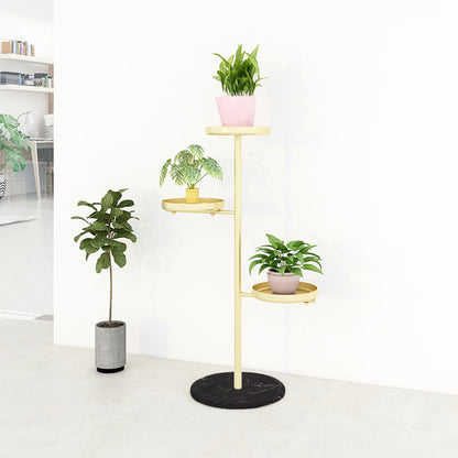 SOGA 2X 3 Tier Gold Round Plant Stand Flowerpot Tray Display Living Room Balcony Metal Decorative Shelf • LUZ-FPotH103X2