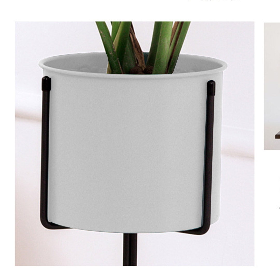 SOGA 4X 70cm Tripod Flower Pot Plant Stand with White Flowerpot Holder Rack Indoor Display • LUZ-FPotH70WHTX4