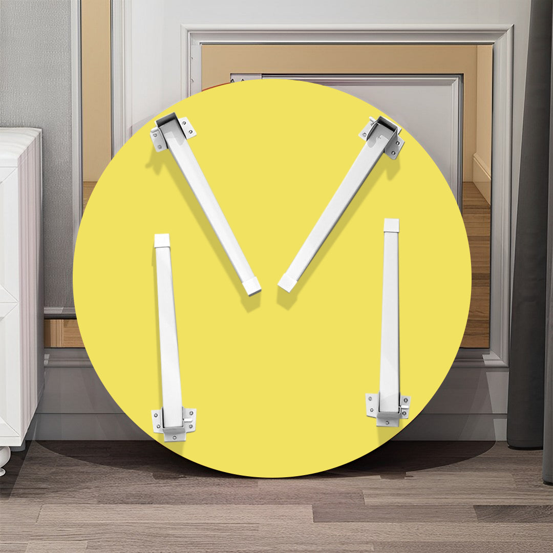 SOGA 2X Yellow Portable Floor Table Small Round Space-Saving Mini Desk Home Decor • LUZ-FloorTable507X2