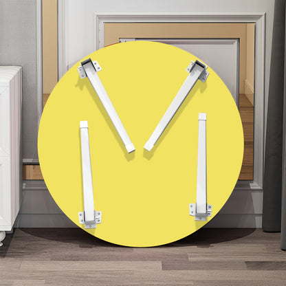 SOGA 2X Yellow Portable Floor Table Small Round Space-Saving Mini Desk Home Decor • LUZ-FloorTable507X2