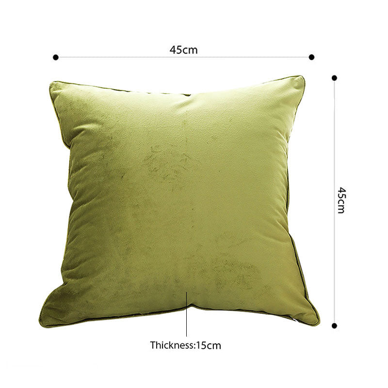 SOGA 2X 45cm Subtle Fluorescent Green Foliage Velvet Square Throw Pillow • LUZ-FrenchCushion257X2