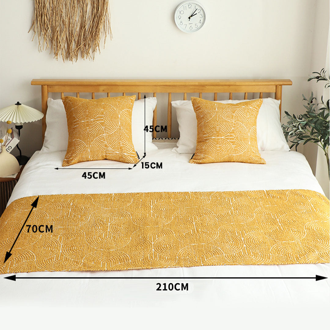SOGA 1.5m Bec 3D Arched Bed Banner Vintage Scarf Runner Bedding Tail Pad Flag Set of 3 • LUZ-BedFlagS74