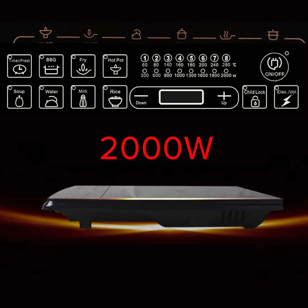 SOGA Electric Smart Induction Cooktop and 30cm Stainless Steel Induction Casserole Cookware • LUZ-ECookt-CASL4227