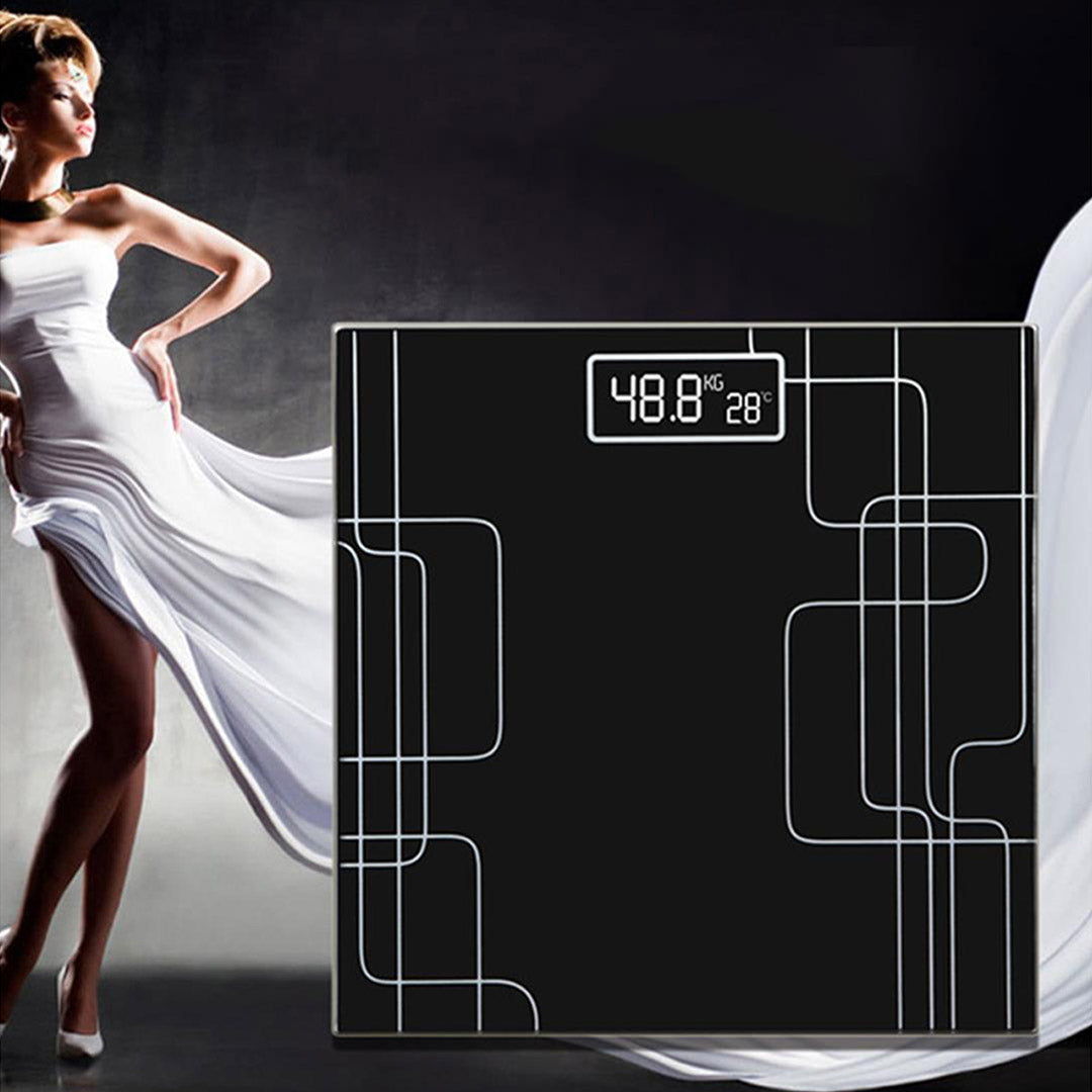 SOGA 2X 180kg Electronic Talking Scale Weight Fitness Glass Bathroom Scale LCD Display • LUZ-TalkingScaleLinesX2