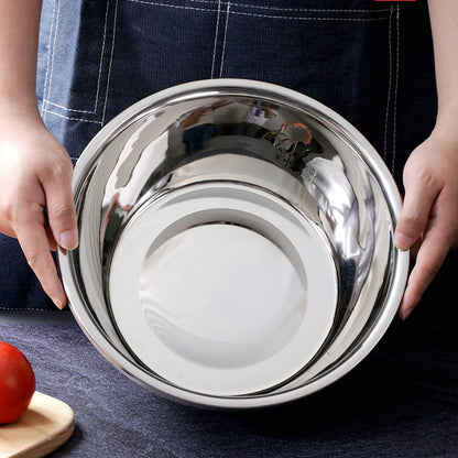 SOGA 2X 5Pcs Deepen Polished Stainless Steel Stackable Baking Washing Mixing Bowls Set Food Storage Basin • LUZ-Bowl887X2