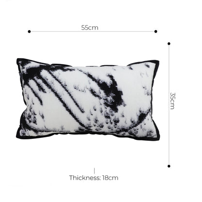 SOGA 35cm Throw Pillow Black and White Leopard Thick Premium Polyester Fiber for Home Decor • LUZ-FrenchCushion324