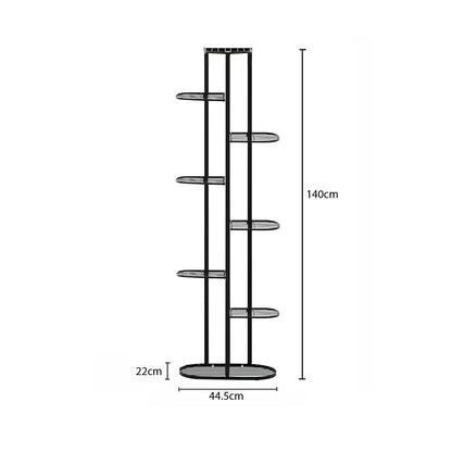 SOGA 8 Tier 9 Pots Black Metal Plant Rack Flowerpot Storage Display Stand Holder Home Garden Decor • LUZ-FPotH25