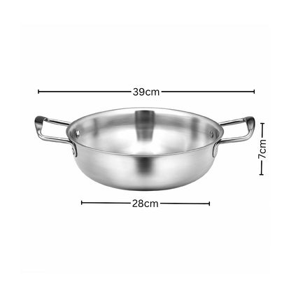 SOGA 28cm Premium Silver Seafood Dry Pot Stockpot Versatile and Durable Kitchen Essential • LUZ-VICSoupPot06