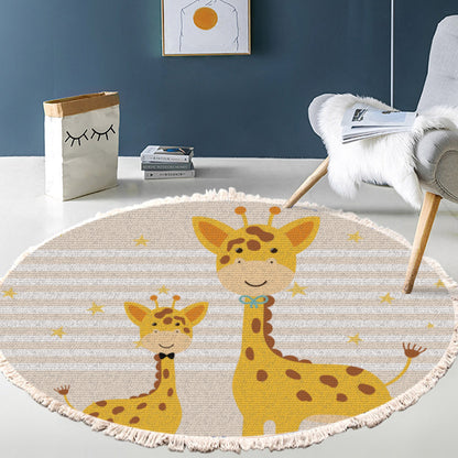 SOGA 2X 120cm Cute Cartoon Animal Non-Slip Thick and Ultra-Soft Carpet Flannel Rug • LUZ-CarpetA181X2
