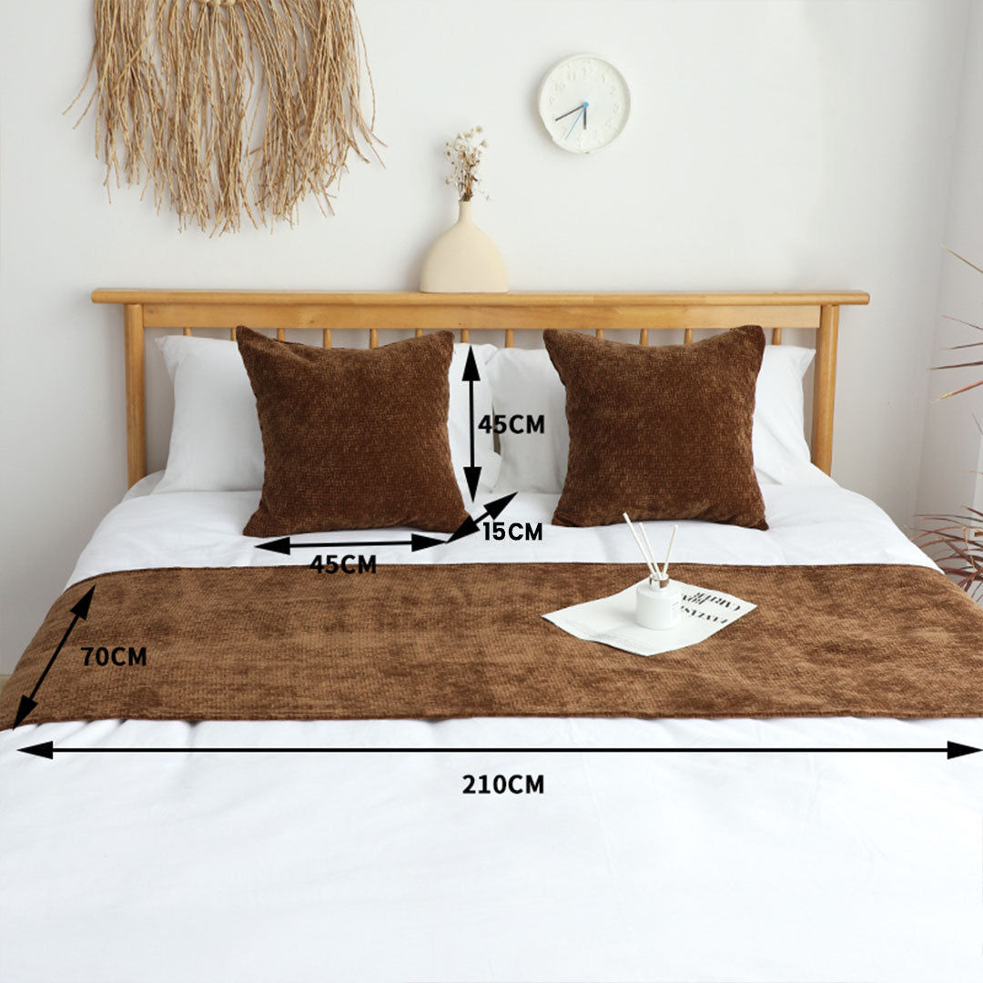 SOGA 45cm Chocolate Bed Wabi-sabi Elegant Japanese Style for Bed Set of 3 • LUZ-BedFlagS70