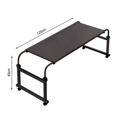 SOGA 120x45cm Black Cross Bed Movable Desk Table w/ Adjustble Length & Height • LUZ-SideTab29