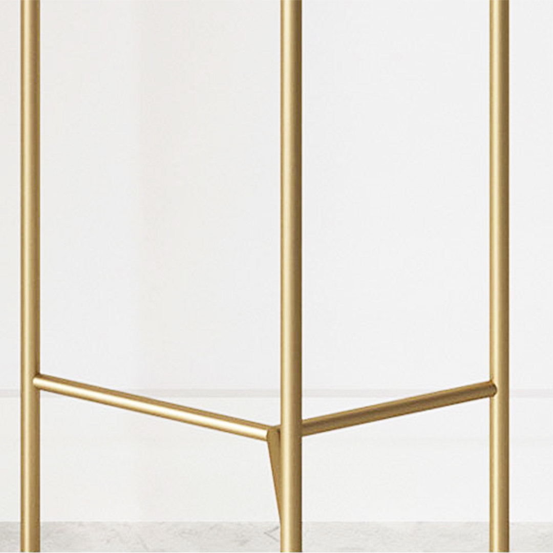 SOGA 4X 2 Layer 60cm Gold Metal Plant Stand with Pink Flower Pot Holder Corner Shelving Rack Indoor Display • LUZ-FPotH62PNKX4