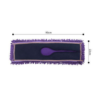SOGA 3X 90x22 Purple Microfiber Flat Mop Floor Cleaning Pads Rotating Dust Remover • LUZ-MopHead90X3