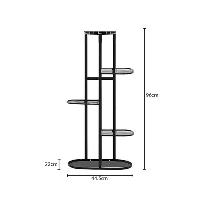 SOGA 2X 5 Tier 6 Pots Black Metal Plant Rack Flowerpot Storage Display Stand Holder Home Garden Decor • LUZ-FPotH27X2