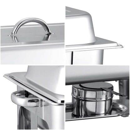 SOGA 2X 9L Stainless Steel Chafing Catering Dish Food Warmer • LUZ-ChafingDish56061X2