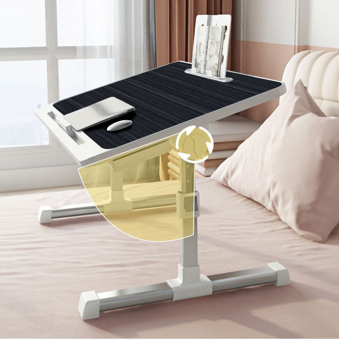 SOGA 2X 60X40cm Black Small Laptop Bed Portable Foldable Study Table Adjustable • LUZ-BedTableA8X2