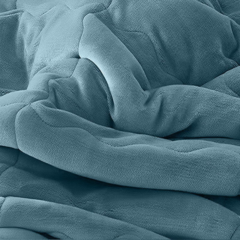 SOGA 2X Lake Blue Throw Blanket Warm Cozy Double Sided Thick Flannel Coverlet Fleece Bed Sofa Comforter • LUZ-Blanket304X2