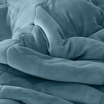 SOGA 2X Lake Blue Throw Blanket Warm Cozy Double Sided Thick Flannel Coverlet Fleece Bed Sofa Comforter • LUZ-Blanket304X2