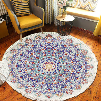 SOGA 120cm Mandala Area Rug for Living Room Lounge, Bedroom, Anti-slip Doormat, Home Decor • LUZ-CarpetXLS14Lge