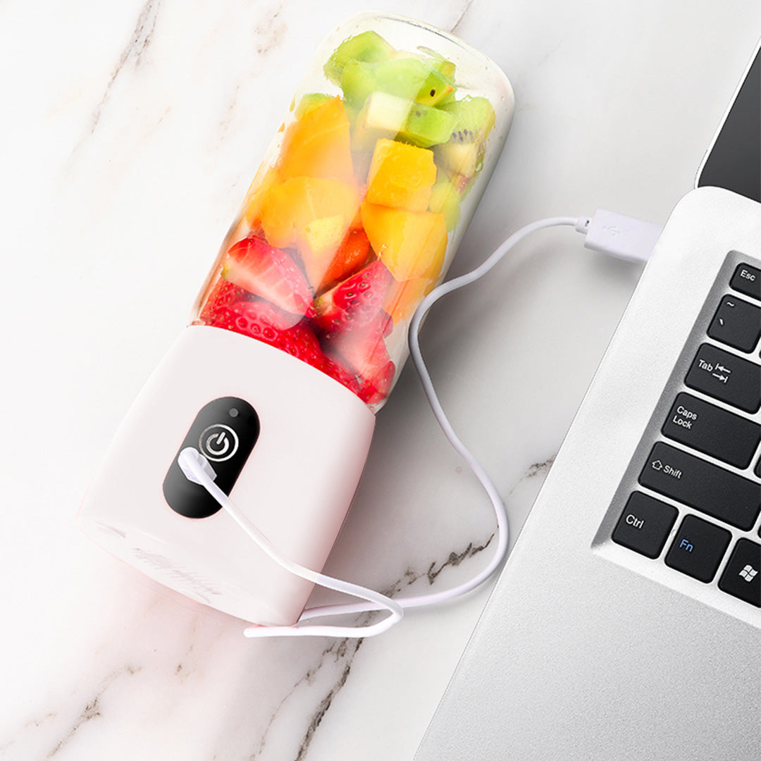 SOGA 2X Portable Mini USB Rechargeable Handheld Juice Extractor Fruit Mixer Juicer White • LUZ-JuicerMN2WhiteX2