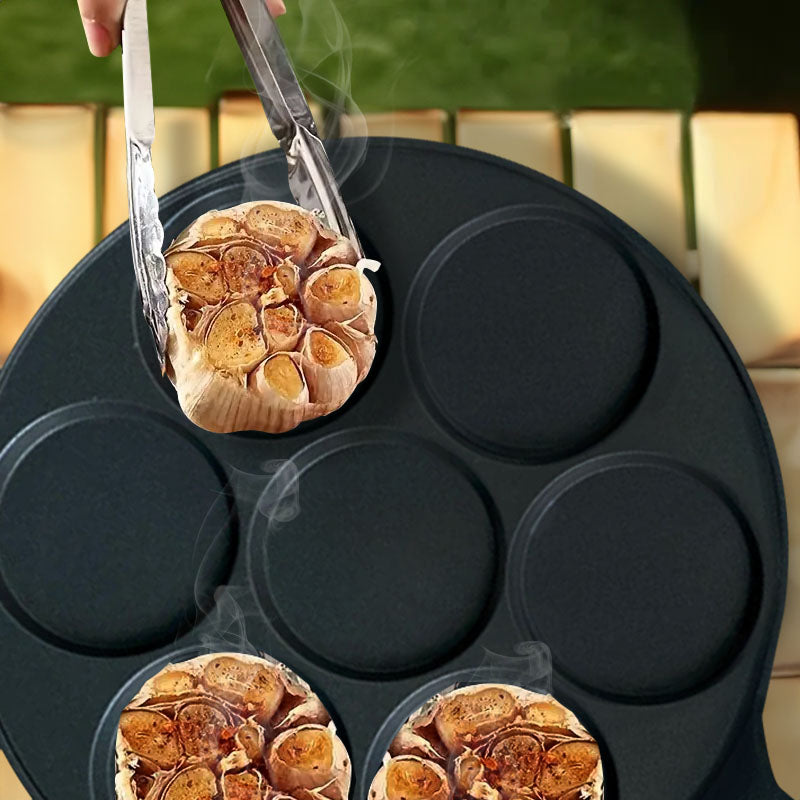 SOGA 23cm Cast Iron Takoyaki Fry Pan Octopus Balls Maker 7 Hole Cavities Grill Mold • LUZ-ZPai022