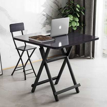 SOGA 2X Black Dining Table Portable Square Surface Space Saving Folding Desk Home Decor • LUZ-Table1206TallX2
