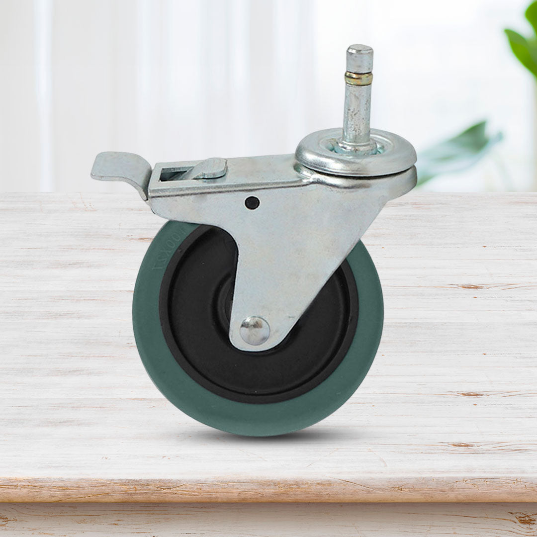 SOGA 2X 4" Heavy Duty Polyurethane Swivel Castor Brake Wheels • LUZ-FC1511WheelsBreakX2