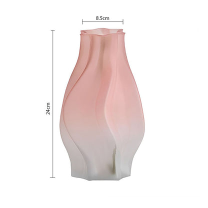 SOGA 25cm Pink Glass Vase Art Blown Hand Flower Tall Vintage Art Vases • LUZ-GVasePNK25