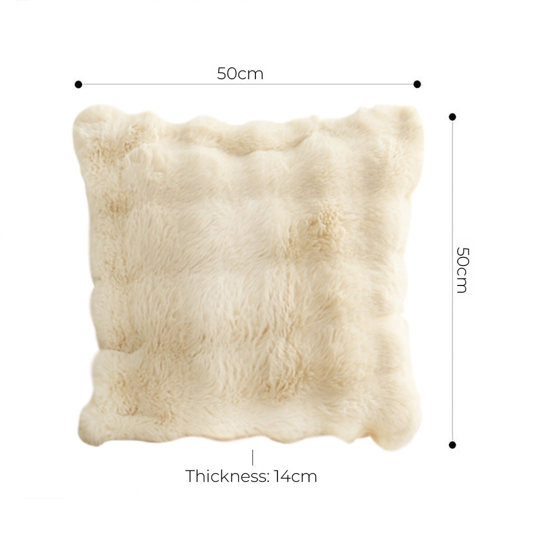 SOGA 2X 50cm Throw Pillow Light  Camel Color with Rabbit  Square Cushion for Living Room • LUZ-FrenchCushion302X2
