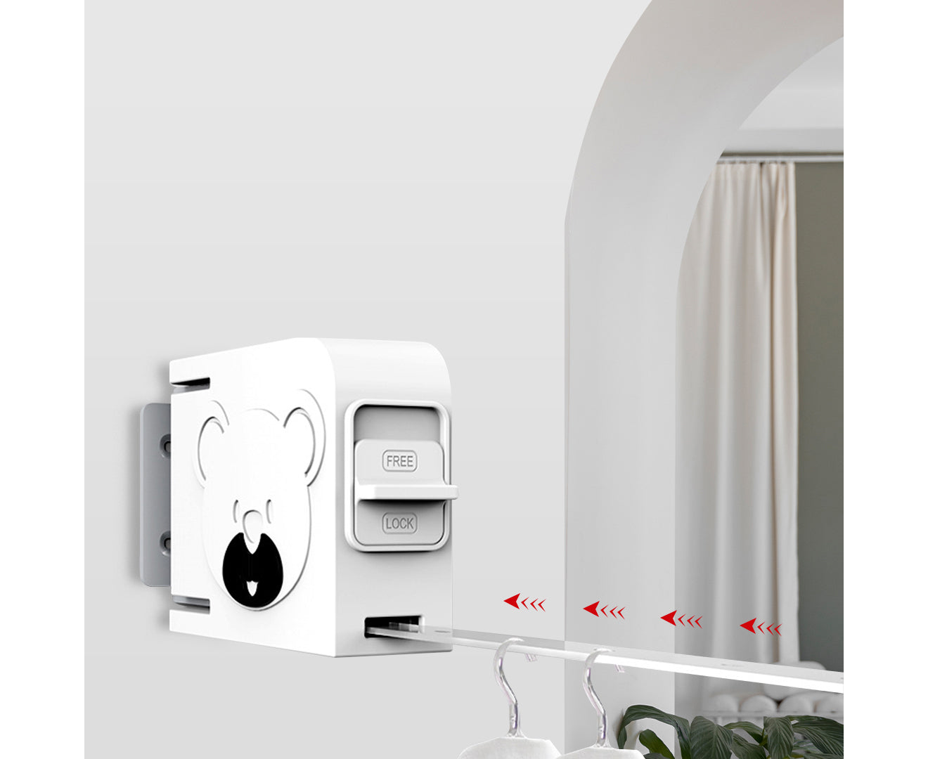 SOGA 160mm Wall-Mounted Clothes Line Dry Rack Retractable Space-Saving Foldable Hanger White • LUZ-BSLY07