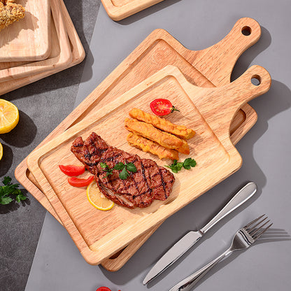 SOGA 35cm Rectangle Premium Wooden Oak  Food Serving Tray Charcuterie Board Paddle Home Decor • LUZ-WodA025