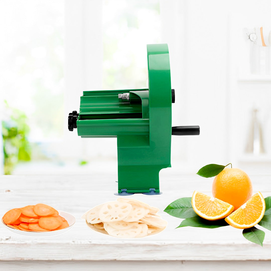 SOGA 2X Commercial Manual Vegetable Fruit Slicer Kitchen Cutter Machine Green • LUZ-FruitCutterBlackX2