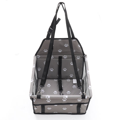 SOGA Waterproof Pet Booster Car Seat Breathable Mesh Safety Travel Portable Dog Carrier Bag Grey • LUZ-CarPetBag013GREY