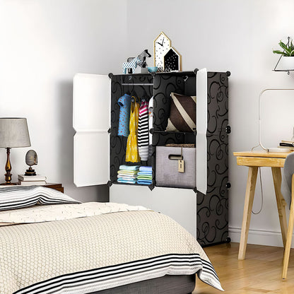 SOGA 3 Tier 6-Cube Portable Wardrobe Divide-Grid Modular Storage Organiser Foldable Closet • LUZ-Wrobe1770