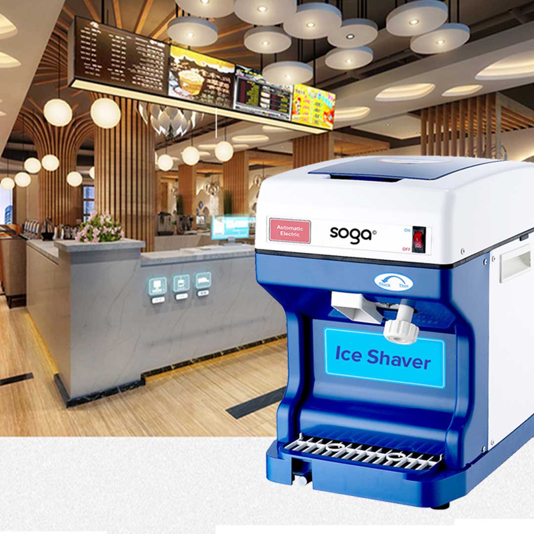 SOGA Ice Shaver Commercial Electric Stainless Steel Ice Crusher Slicer Machine 120KG/h • LUZ-CommercialElectricIceShaver168