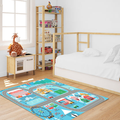 SOGA 2X 20cm Kids Rug Street Map Play Mat, Educational Baby Theme Park Area Rugs • LUZ-KidCarpet602X2