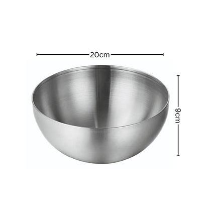 SOGA 20cm Elegant Silver Salad Bowl with Model 201 A Versatile Kitchen Essential • LUZ-VICSoupPot40