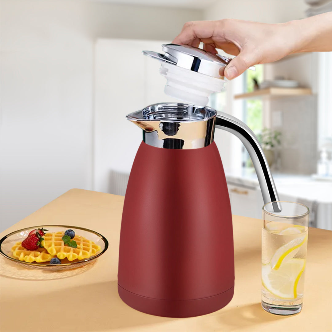 SOGA 2.2L Stainless Steel Insulated Vacuum Flask Water Bottle Red • LUZ-WaterJug22RED