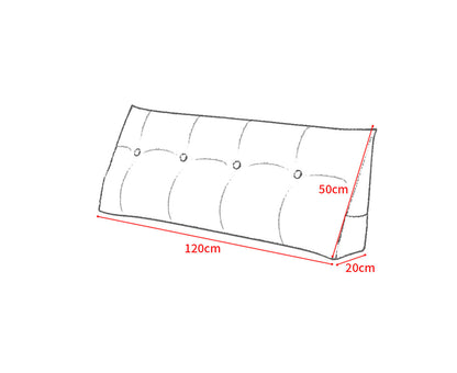 SOGA 4X 120cm Silver Triangular Wedge Bed Pillow Headboard Backrest Bedside Tatami Cushion Home Decor • LUZ-PillowFab120SilverX4