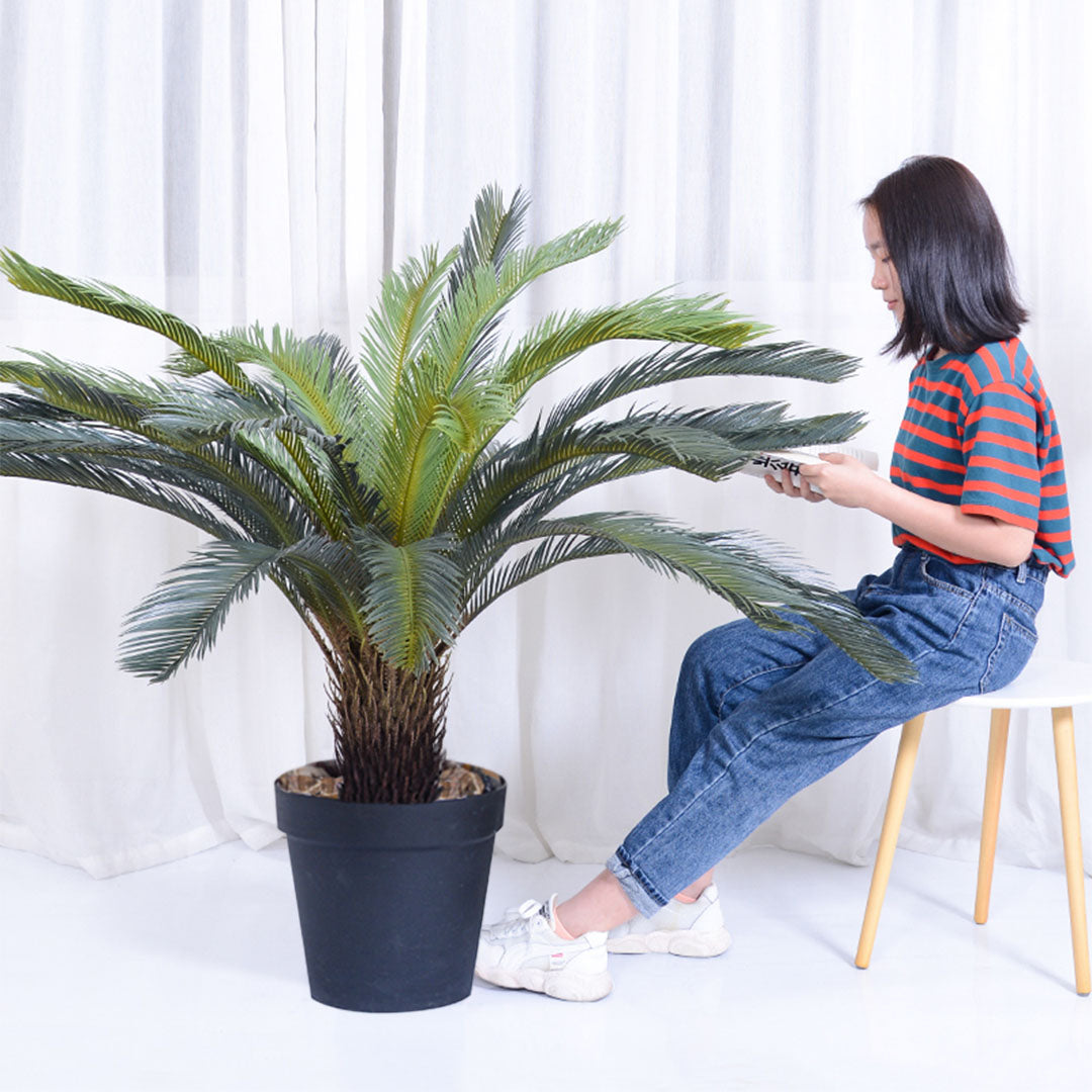 SOGA 2X 155cm Artificial Indoor Cycas Revoluta Cycad Sago Palm Fake Decoration Tree Pot Plant • LUZ-APlantFH107130AX2