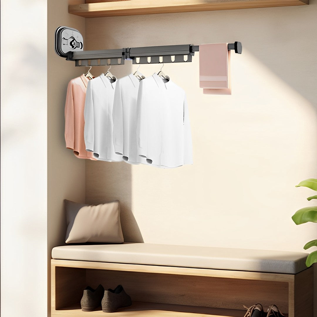 SOGA 93.2cm Wall-Mounted Clothing Dry Rack Retractable Space-Saving Foldable Hanger • LUZ-BSXPGKQ04