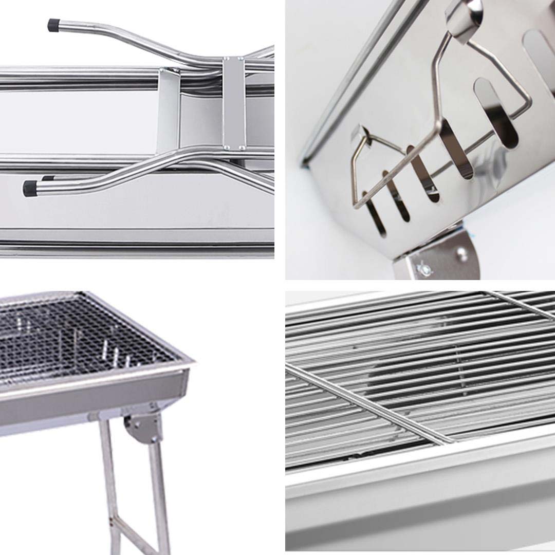 SOGA Skewers Grill Portable Stainless Steel Charcoal BBQ Outdoor 6-8 Persons • LUZ-SkewerCharcoalGrill