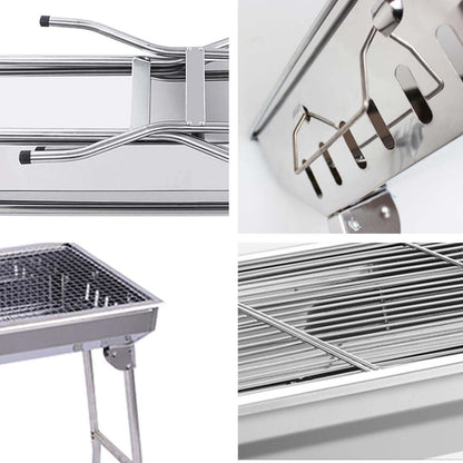 SOGA Skewers Grill Portable Stainless Steel Charcoal BBQ Outdoor 6-8 Persons • LUZ-SkewerCharcoalGrill