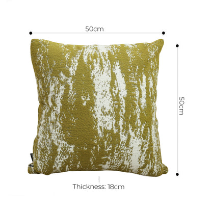 SOGA 50cm Throw Pillow White and Olive Green Plush Polyester Fiber and Cotton for Home Decor • LUZ-FrenchCushion328