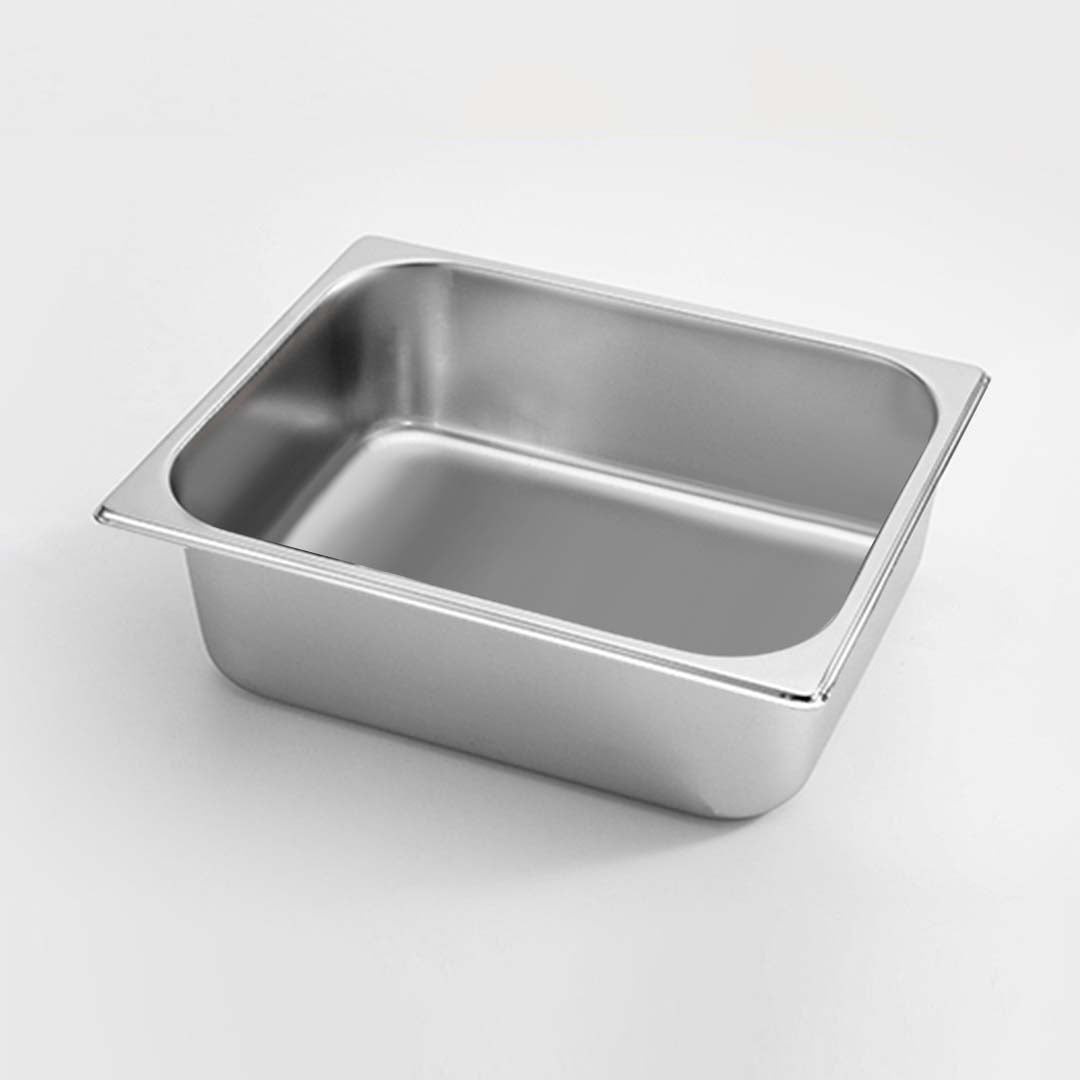SOGA Gastronorm GN Pan Full Size 1/2 GN Pan 10cm Deep Stainless Steel Tray With Lid • LUZ-GP5410wLidX1