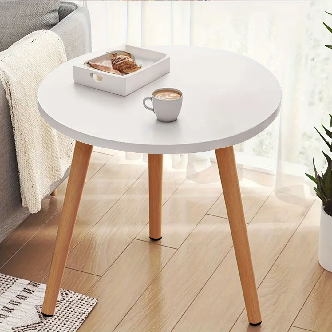 SOGA 2X 60x72cm White Small Side Coffee Table Living Room Balcony Home Décor Style • LUZ-TableTea21X2