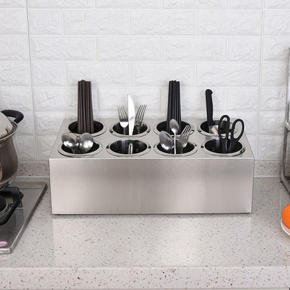 SOGA 18/10 Stainless Steel Commercial Conical Utensils Cutlery Holder with 8 Holes • LUZ-CutleryHolder4606