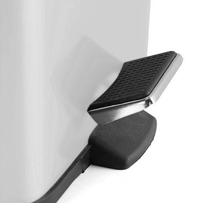 SOGA Foot Pedal Stainless Steel Rubbish Recycling Garbage Waste Trash Bin Square 6L White • LUZ-RubbishBinSquare6LWhite