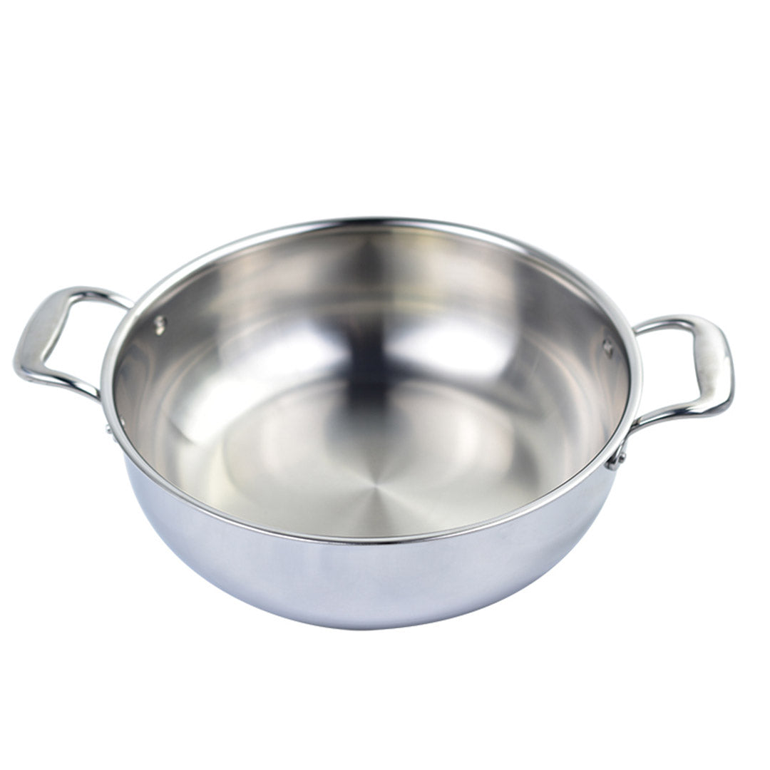 SOGA 3 Tier 32cm Heavy Duty Stainless Steel Food Steamer Vegetable Pot Stackable Pan Insert with Glass Lid • LUZ-SteamerTRISTQ32